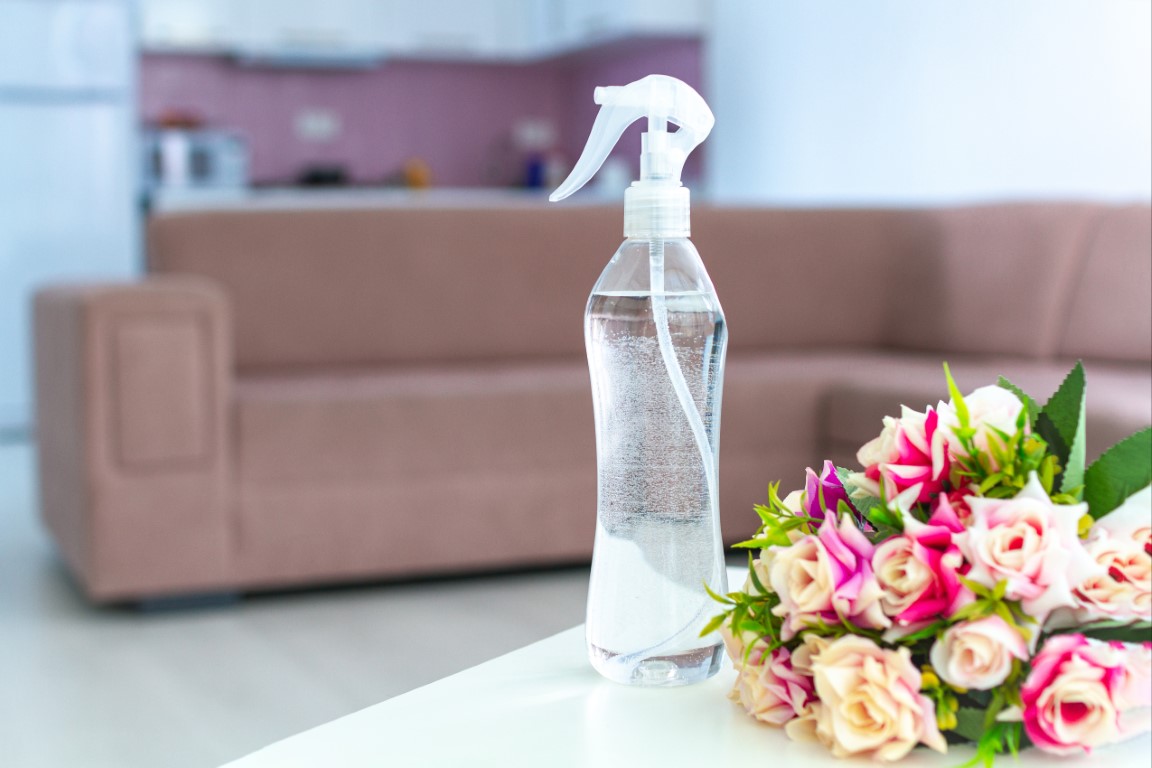 Air freshener on table for pleasant fresh floral smell in room a Air freshener on table for pleasant fresh floral smell in room at home